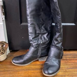 Tall black boots